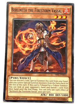 YuGiOh! - Berlineth The Firestorm Vassal - SR01-EN014 - 1st Edition - Common - Image 1