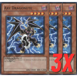 Yugioh Axe Dragonute (SDDC-EN008) 1st Edition (NEAR MINT) (3X) - Image 1