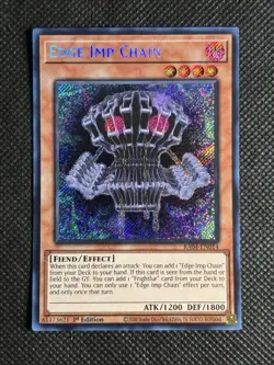 YuGiOh! - Edge Imp Chain RA04-EN014 Secret Rare 1st Edition Near Mint - Image 1
