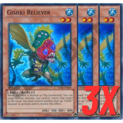 Yugioh Gishki Reliever (HA06-EN009) 1st Edition SUPER RARE HOLO (NEAR MINT) (3X) - Image 1