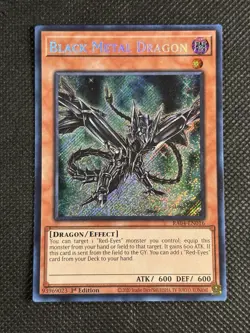 YuGiOh! - Black Metal Dragon RA04-EN016 Secret Rare 1st Edition Near Mint - Image 1