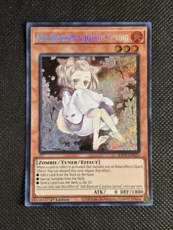 YuGiOh! Ash Blossom & Joyous Spring RA04-EN025 Secret Rare 1st Edition Near Mint - Image 1