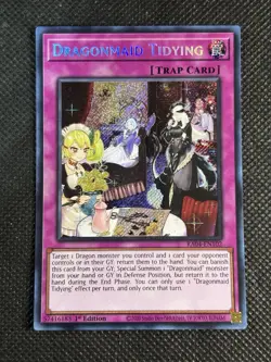 YuGiOh! - Dragonmaid Tidying RA04-EN102 Secret Rare 1st Edition Near Mint - Image 1