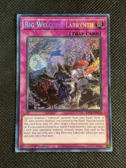 YuGiOh! - Big Welcome Labrynth RA04-EN104 Secret Rare 1st Edition Near Mint - Image 1