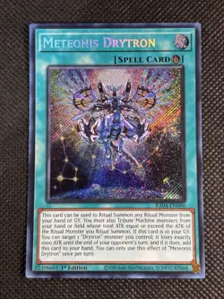 YuGiOh! - Meteonis Drytron RA04-EN096 Secret Rare 1st Edition Near Mint - Image 1