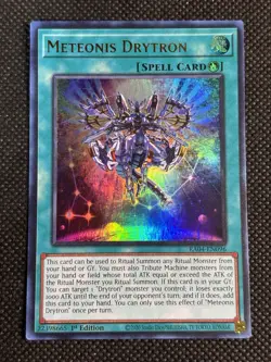 YuGiOh! - Meteonis Drytron RA04-EN096 Secret Rare 1st Edition Near Mint - Image 3