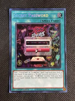 YuGiOh! - Secret Password RA04-EN095 Secret Rare 1st Edition Near Mint - Image 1