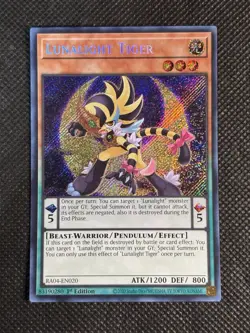 YuGiOh! - Lunalight Tiger RA04-EN020 Secret Rare 1st Edition Near Mint - Image 1