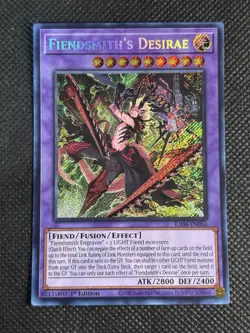 YuGiOh! - Fiendsmith's Desirae RA04-EN056 Secret Rare 1st Edition Near Mint - Image 1