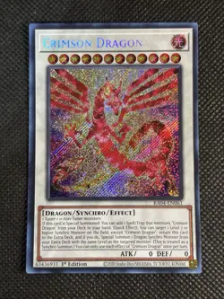 YuGiOh! - Crimson Dragon RA04-EN061 Secret Rare 1st Edition Near Mint - Image 1