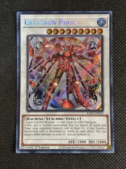 YuGiOh! - Crystron Phoenix RA04-EN058 Secret Rare 1st Edition Near Mint - Image 1