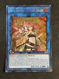 YuGiOh! - Hiita the Fire Charmer, Ablaze RA04-EN074 Secret Rare 1st Edition NM - Image 1