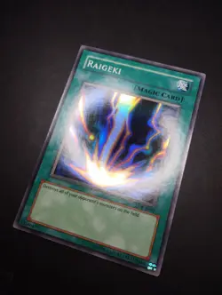 YUGIOH 2002 | RAIGEKI | LOB-E042 (LOB-053) | OLD 1ST PRINT (MAGIC) | NEAR MINT - Image 3