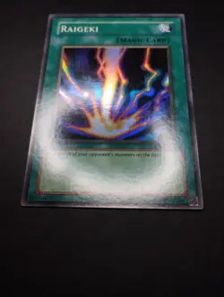 YUGIOH 2002 | RAIGEKI | LOB-E042 (LOB-053) | OLD 1ST PRINT (MAGIC) | NEAR MINT - Image 4