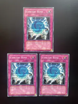 Yugioh Cemetary Bomb YSD-EN039 1st Edition Common LP/MP X3 - Image 1
