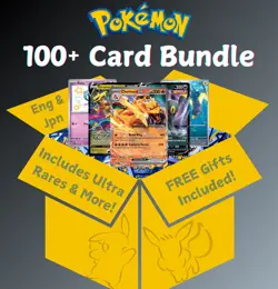 100 Pokemon TCG Card Lot - Ultra Rare, Vintage, Holo, Booster Pack Bundle! - Image 1