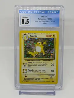 CGC 8.5 Raichu 1999 Base Set 14/102 Holo Pokemon Card - Image 2