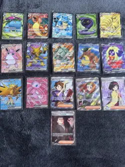 Pokemon 151 Full Art Set All 16 Cards Near Mint bundle - Image 1