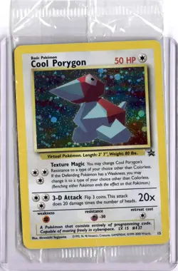 Cool Porygon Pokemon Wizards of The Coast Promo Holo Rare Card Still Sealed - Image 1