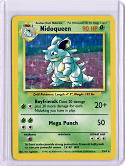 *No Symbol Error* Pokemon TCG English LP/MP Nidoqueen 7/64 Jungle Holo Rare Card - Image 1