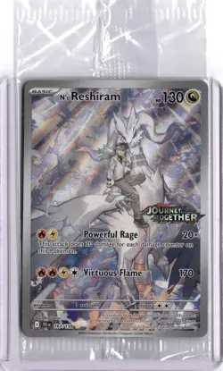 N's Reshiram 167/159 Journey Together Stamped Sealed Promo box Pokemon Card NEW - Image 1