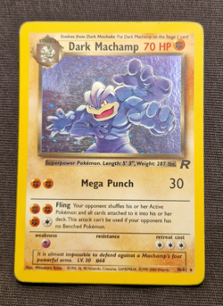 Dark Machamp Holo 10/82 Team Rocket 2000 WOTC Vintage Pokemon Card LP - Image 1