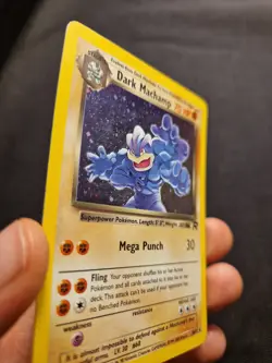 Dark Machamp Holo 10/82 Team Rocket 2000 WOTC Vintage Pokemon Card LP - Image 3