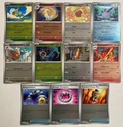 Pokemon 11 Card Mega Evolution Reverse Holo Lot No Duplicates Celebi Ninetales + - Image 1