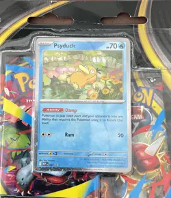 Pokemon Trading Card Game: Mega Evolution Three-Booster Blister- Psyduck TCG - Image 2