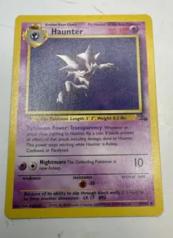 Haunter 21/62 Fossil Set - Non-Holo Rare Pokemon Card - WOTC - Image 1