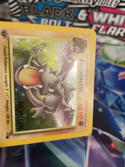 Pokemon TCG Card Fossil Prerelease Aerodactyl 1/62 1st edition Holo Rare HP - Image 4