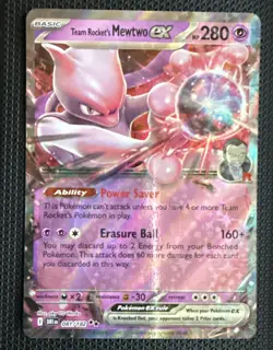 Pokemon TCG Team Rockets Mewtwo EX Double Rare Card 081/182 Destined Rivals - Image 1