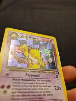 Dark Hypno Holo 9/82 Team Rocket 2000 WOTC Vintage Pokemon Card LP - Image 3