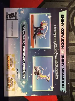 Pokemon Scarlet and Violet Shiny Koraidon OR Miraidon Gamestop Promo Card Code - Image 2