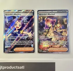 Acerola's Mischief 183/132 Me01: Mega Evolution Holo + 165/132. 2 Cards Lot - Image 1