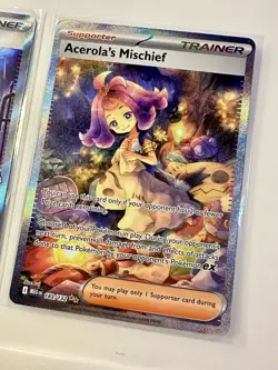 Acerola's Mischief 183/132 Me01: Mega Evolution Holo + 165/132. 2 Cards Lot - Image 5