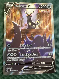 Pokemon Umbreon v TCG Holo Ultra Rare Card Evolving Skies 189/203 NM/M Condition - Image 1