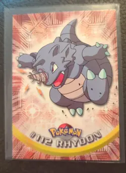 Pokemon Topps Card - Rhydon #112 Non Holo TV Animation Edition Blue Label - Image 1