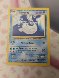 Dewgong 25/102 4th Print 1999-2000 Pokemon Card Base Set Uncommon WOTC - Image 1