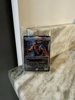 Magic the Gathering Spectacular Spider-Man Battle Damaged Marvel Legends Card - Image 1