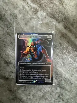 Magic the Gathering Spectacular Spider-Man Battle Damaged Marvel Legends Card - Image 2