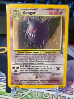Pokemon TCG Gengar Fossil Holo Card 5/62 Unlimited Rare LP Vintage - Image 1