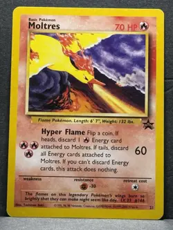 Pokemon Moltres TCG Black Star Promos 21 Regular Promo Card NM - Image 1