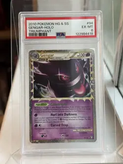 2010 Pokemon HGSS Triumphant Gengar Holo PSA 6 EX-MT #94 - Rare Vintage Card - Image 1