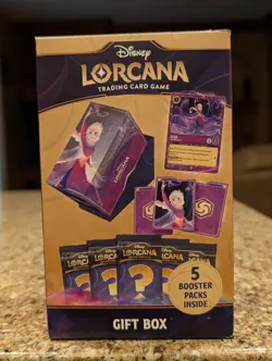 Lorcana Elsa Gift Box! 🔥With Elsa The Fifth Spirit Glimmer Foil Card & 5 Packs! - Image 1