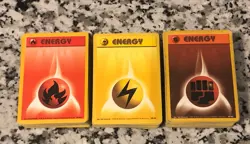 Lot Of 200+ Vintage Base Set Energy Pokemon Cards - Free Shipping! - Image 1