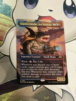 Mtg. Captain Howler, Sea Scourge. Foil Borderless. Aetherdrift. Pack Fresh - Image 1
