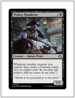 1x Pitiless Plunderer, Lost Caverns of Ixalan Commander, Magic MTG NM - Image 1