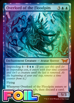 x1 Overlord of the Floodpits DSK Duskmourn MTG 68 FOIL MYTHIC M/NM 1x - Image 1