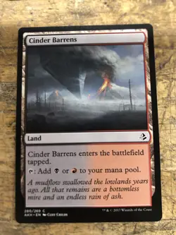 MTG Cinder Barrens Amonkhet (AKH) Common Magic The Gathering 280/269 - Image 1